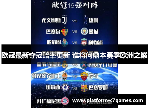 欧冠最新夺冠赔率更新 谁将问鼎本赛季欧洲之巅